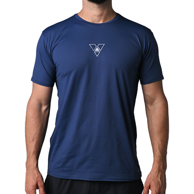 Camiseta Basic Shine - AZUL MARINHO E PRATA