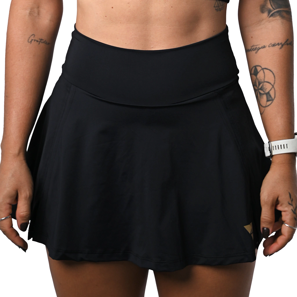 Short Saia Fresh - PRETO E DOURADO