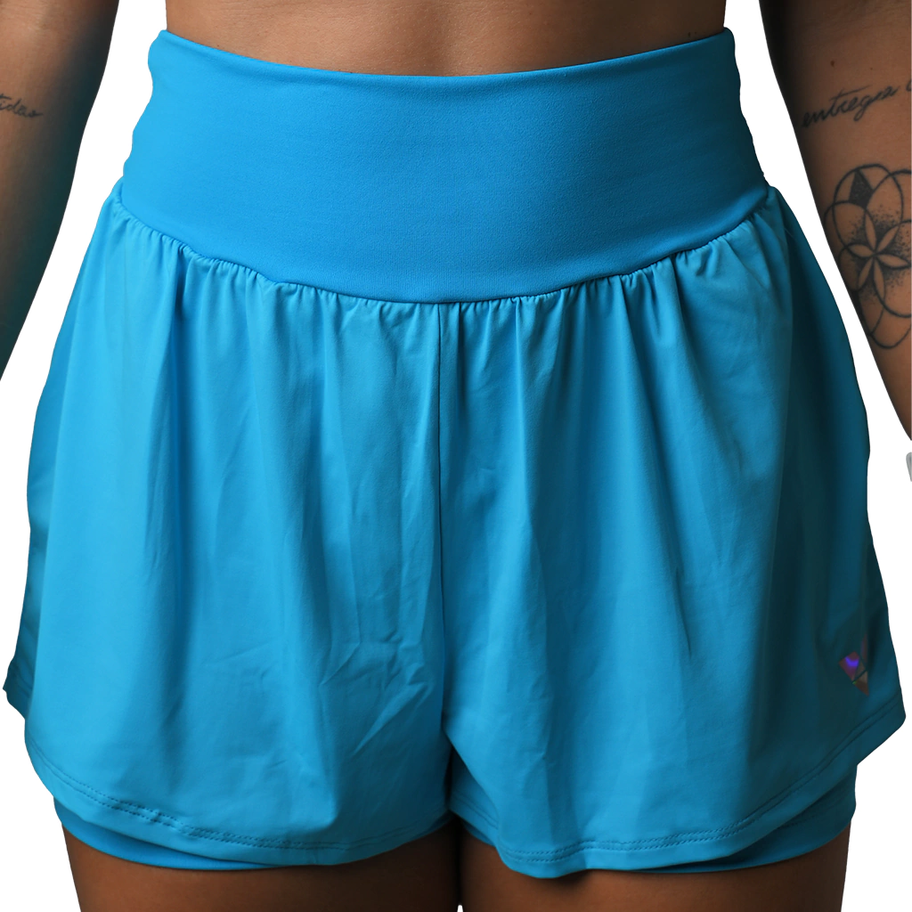 Short Duplo Confort - Azul Claro