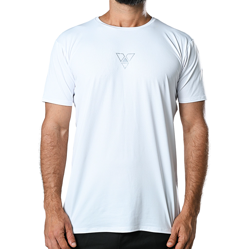 Camiseta Basic Shine - BRANCO E PRATA