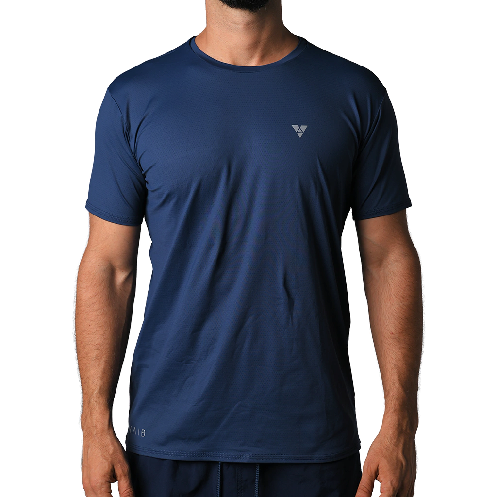 Camiseta Unique-AZUL MARINHO E PRATA