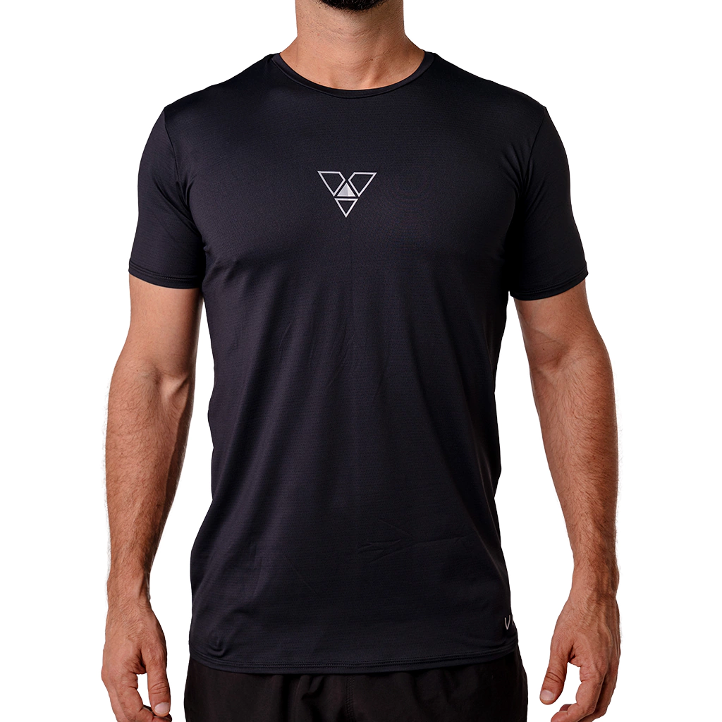 Camiseta Basic Shine -PRETO E PRATA