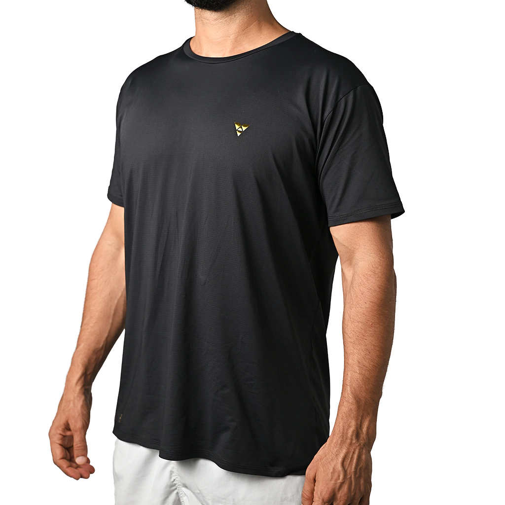 Camiseta Unique-PRETO E OURO