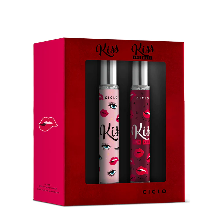 Estojo Kiss e Kiss You More (Deo Colônia Kiss 30ml + Deo Colônia Kiss You More 30ml)