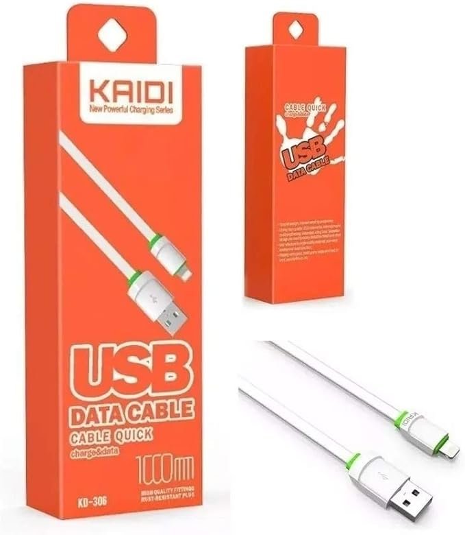 Cabo de carregamento via USB Kaidi para Iphone 5,6,7,8 plus, x e 11
